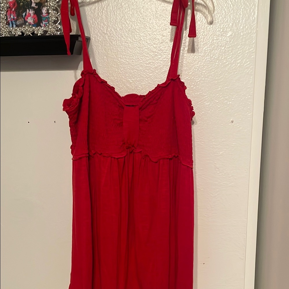 Torrid Red Sleeveless Top with Tie Straps
